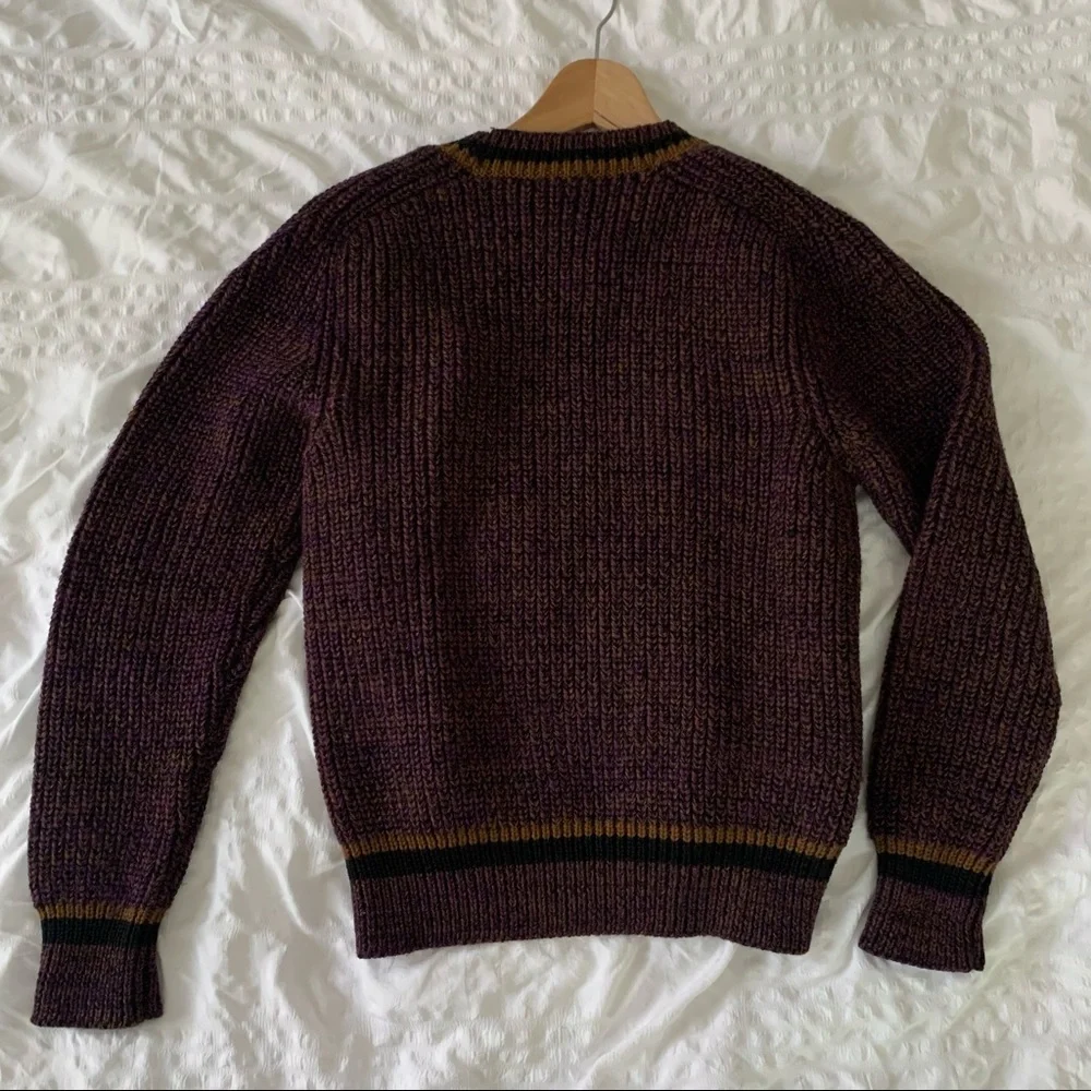 Vintage Kenzo Purple Cardigan Wool Grandpa Sweater - Picture 3 of 11
